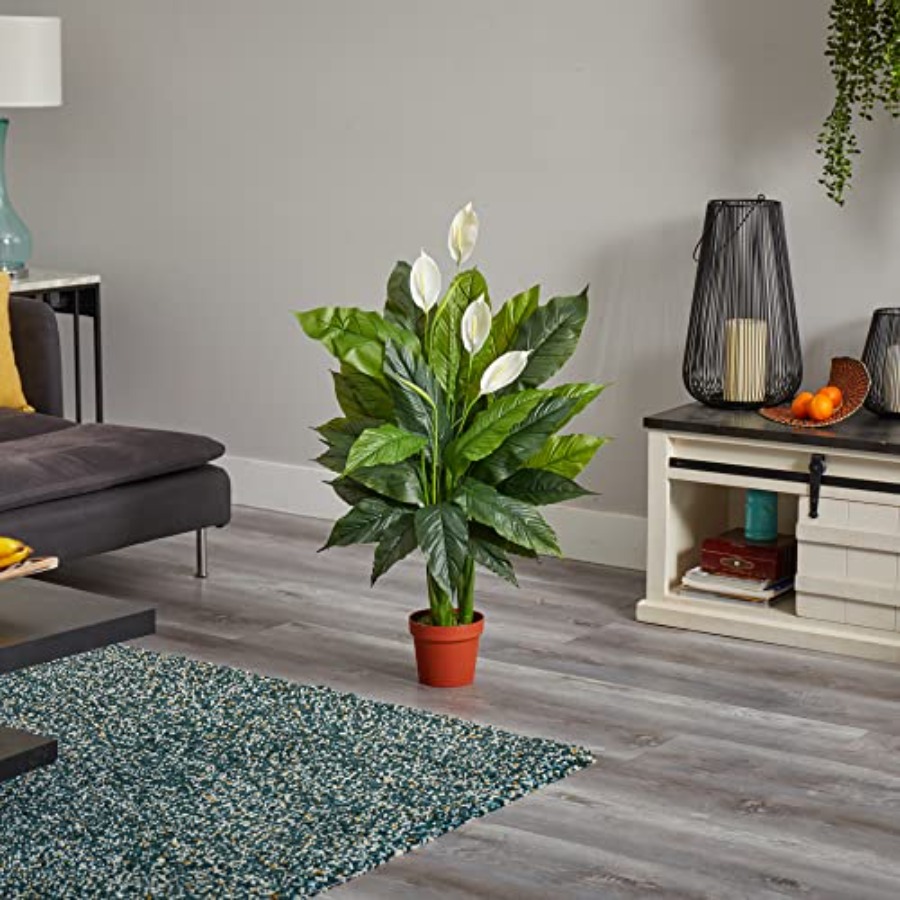42in Artificial Peace Lily Pla - Peace Lily White review and price
