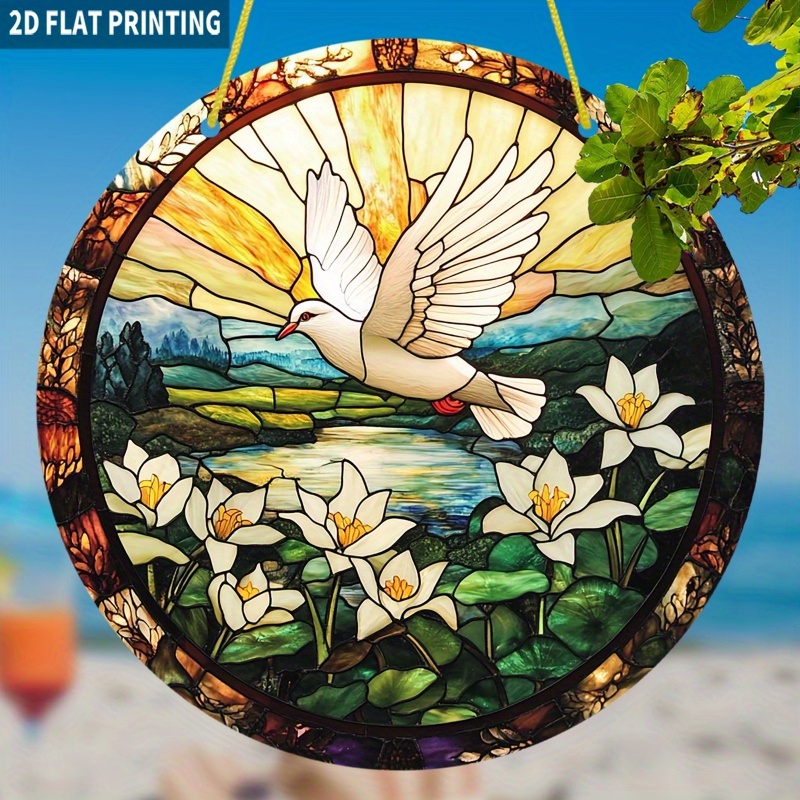 Acrylic Painting Stained Glass - Peace Lily White review and price