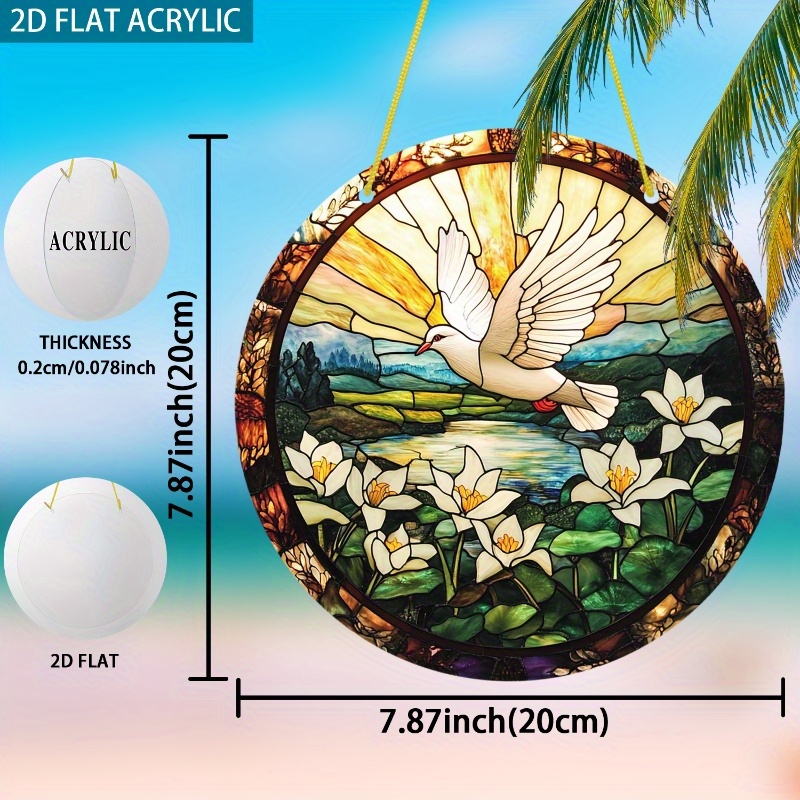Acrylic Painting Stained Glass - Peace Lily White review and price