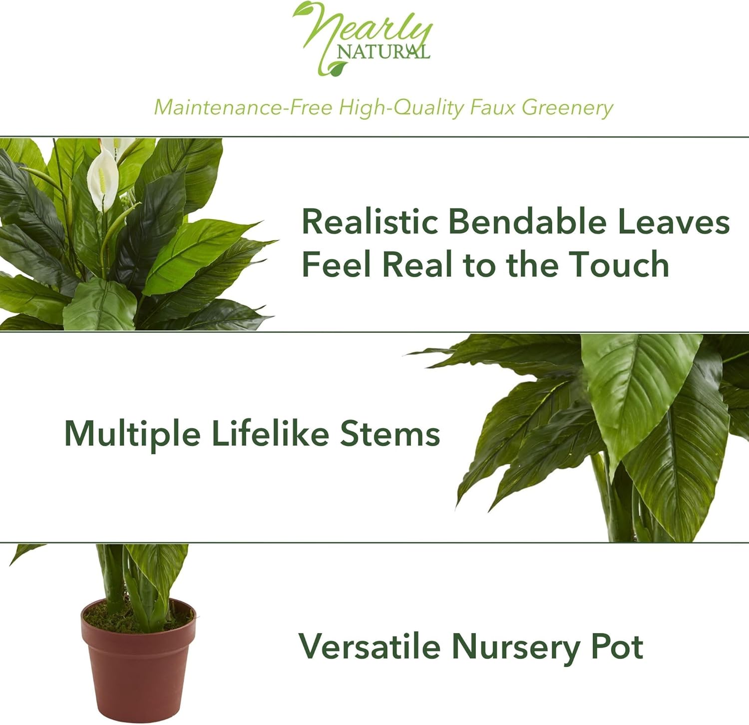 42in Artificial Peace Lily wit - Peace Lily White review and price
